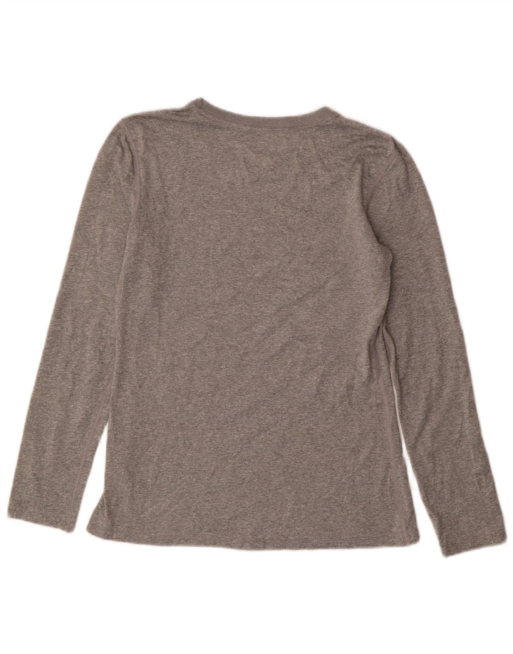 Nike γυναικείο Dri Fit Regular Fit Μακρυμάνικο UK 10 Small Grey Polyester