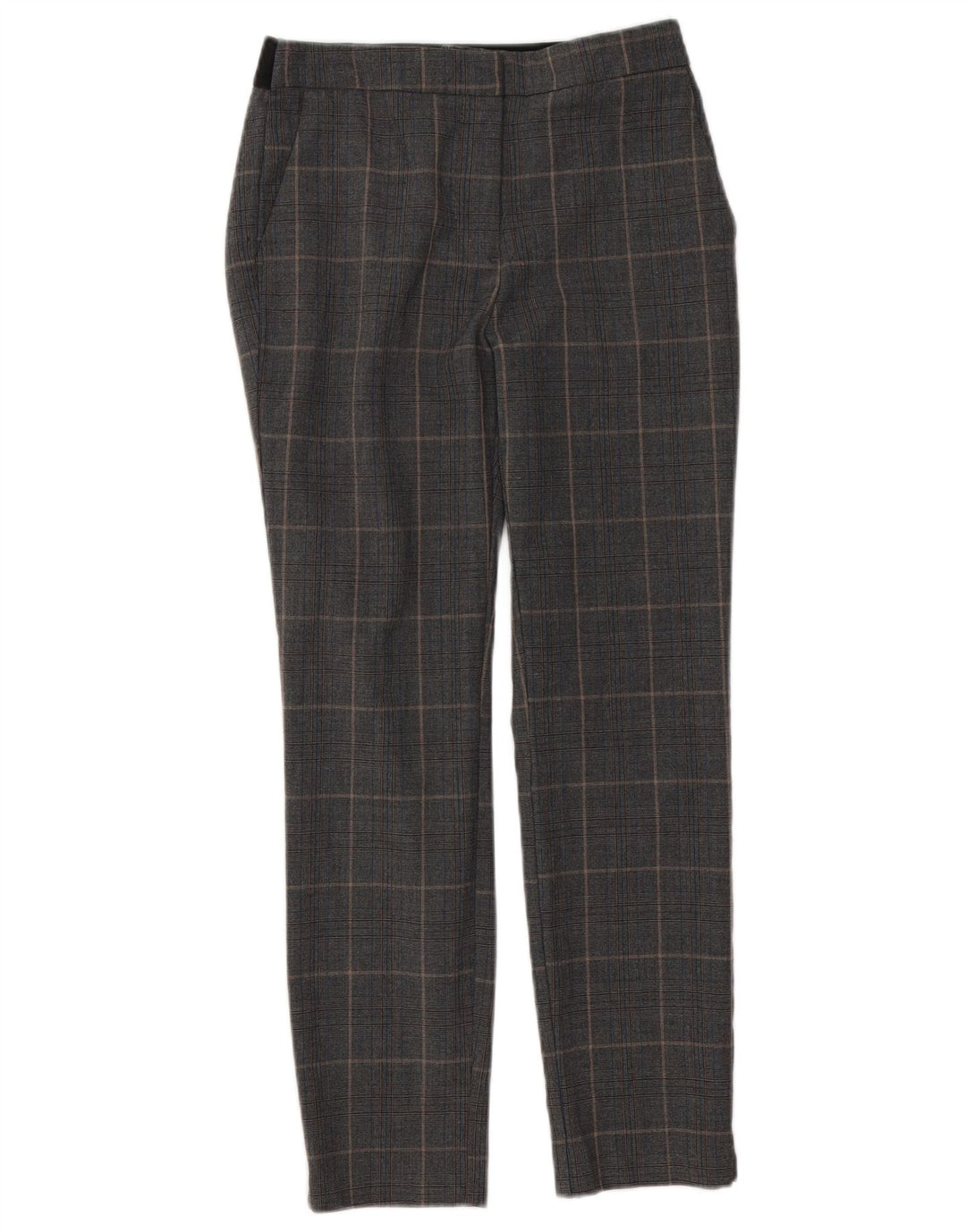 Zara Γυναικείο Slim παντελόνι Chino Medium W28 L26 Grey Check Polyester