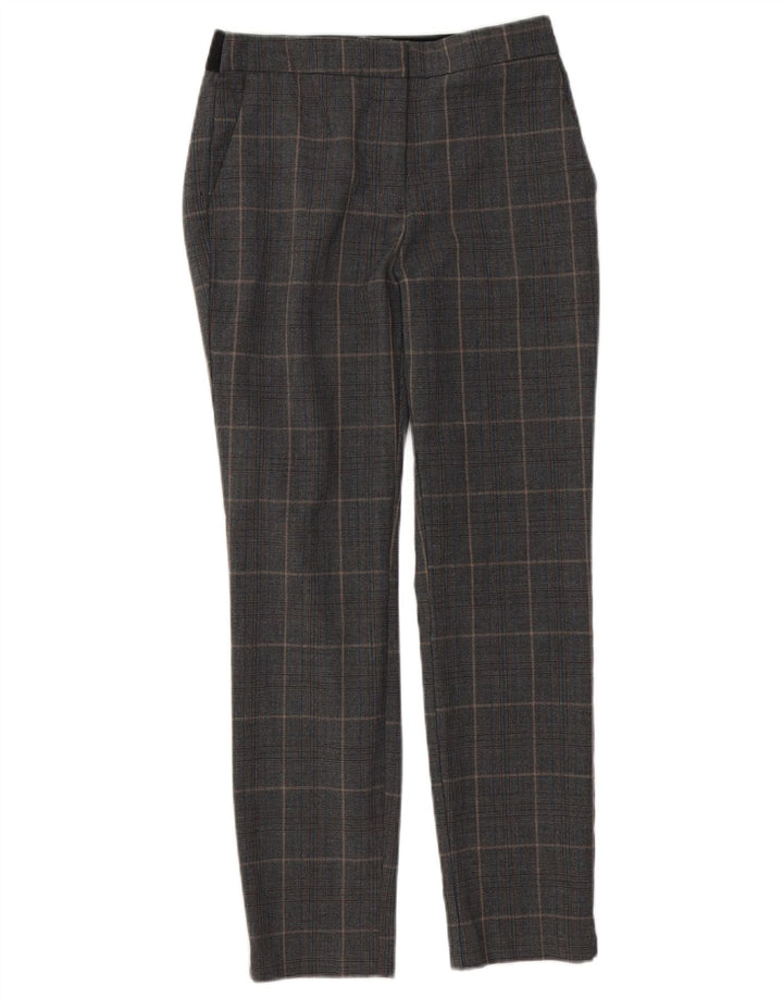 Zara Γυναικείο Slim παντελόνι Chino Medium W28 L26 Grey Check Polyester