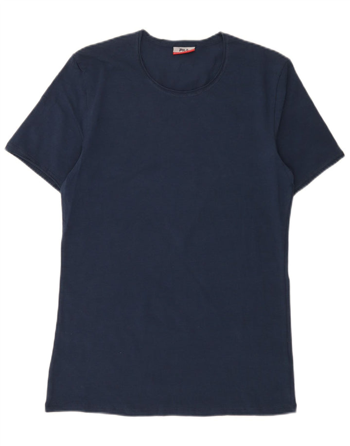 Fila Ανδρικό T-Shirt Top Μικρό Navy Blue από βαμβάκι