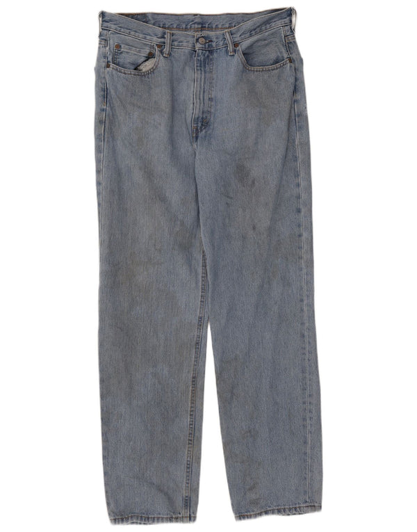 Levi's Mens 550 Relaxed Fit Straight Jeans W35 L34 Blue Cotton