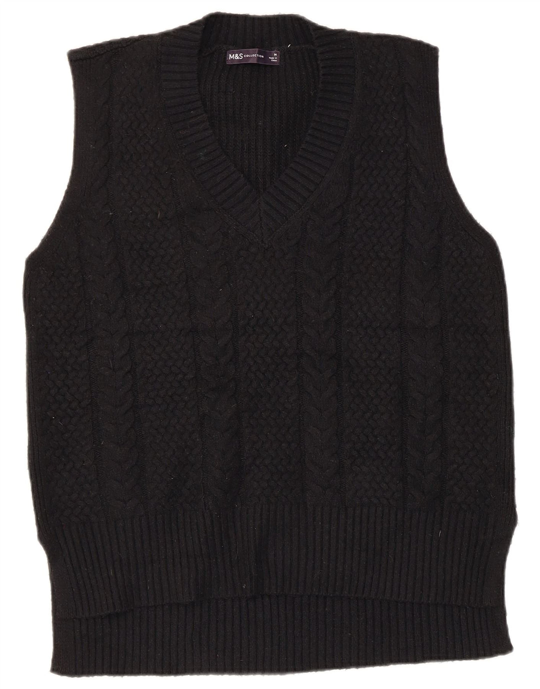Marks & Spencer Ανδρικό γιλέκο Tank Top Medium Navy Blue Polyester