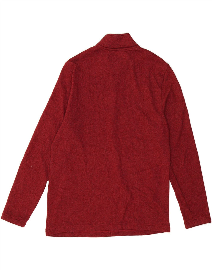 IZOD Mens Zip Neck Sweatshirt Jumper Large Red Polyester Vintage Izod and Second-Hand Izod from Messina Hembry 