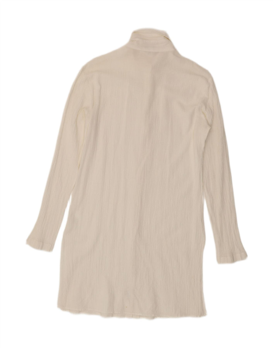 BENETTON Womens Shirt Dress UK 14 Medium White Cotton