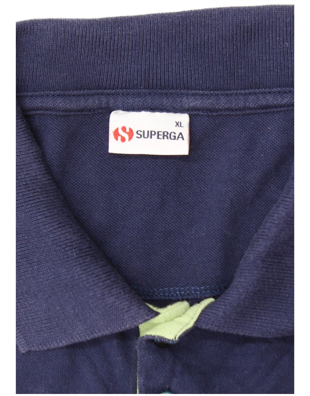 Μπλουζάκι πόλο για αγόρια SUPERGA 15-16 ετών XL Navy Blue Colorblock Βαμβακερό