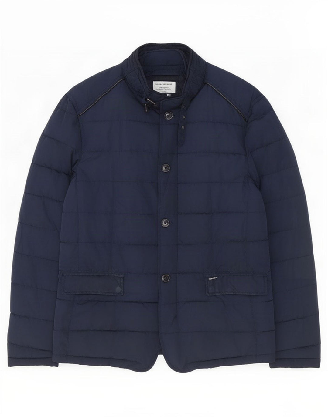 Zara Ανδρικό μπουφάν με επένδυση UK 38 Medium Navy Blue Polyester