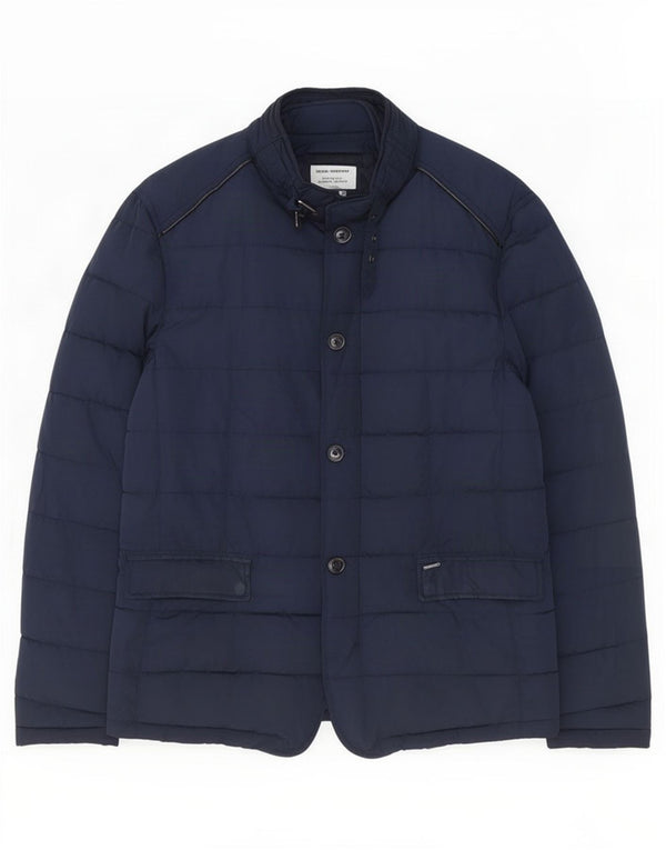 Zara Ανδρικό μπουφάν με επένδυση UK 38 Medium Navy Blue Polyester