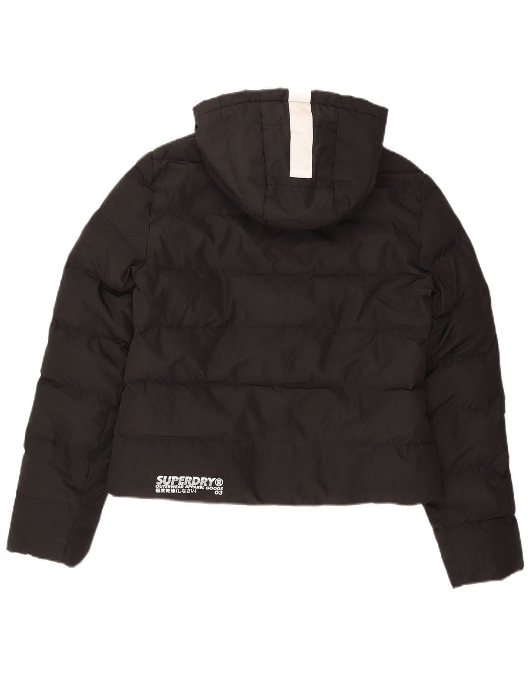 Superdry Γυναικείο Μπουφάν με κουκούλα με επένδυση UK 8 Small μαύρο