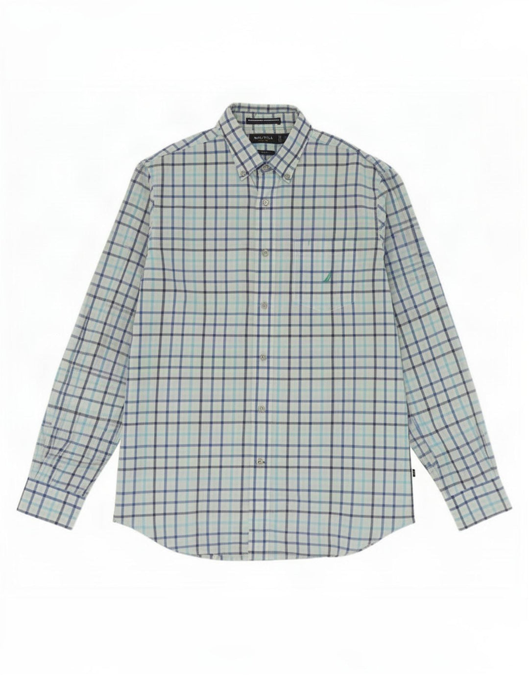 Ανδρικό πουκάμισο Nautica Classic Fit, μεσαίο μπλε βαμβακερό