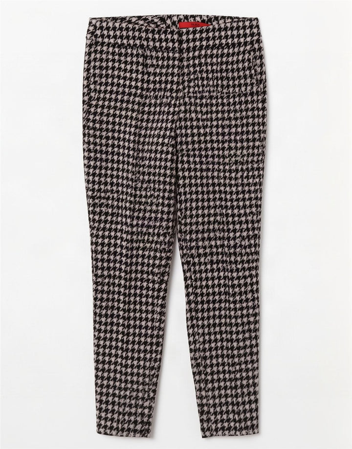 Hugo Boss Γυναικείο Slim Cropped Παντελόνι W28 L26 Μαύρο Houndstooth