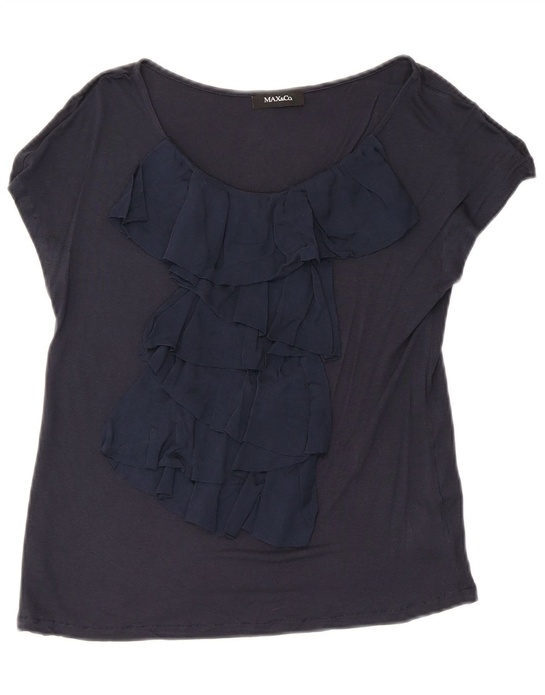 Max & Co. Γυναικεία Μπλούζα Τοπ UK 8 Small Navy Blue Viscose