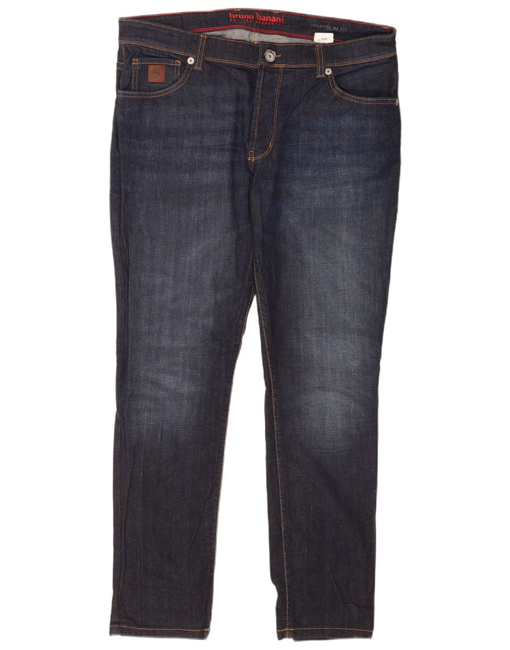 Bruno Banani Ανδρικό Slim Jeans W36 L32 Navy Blue Cotton