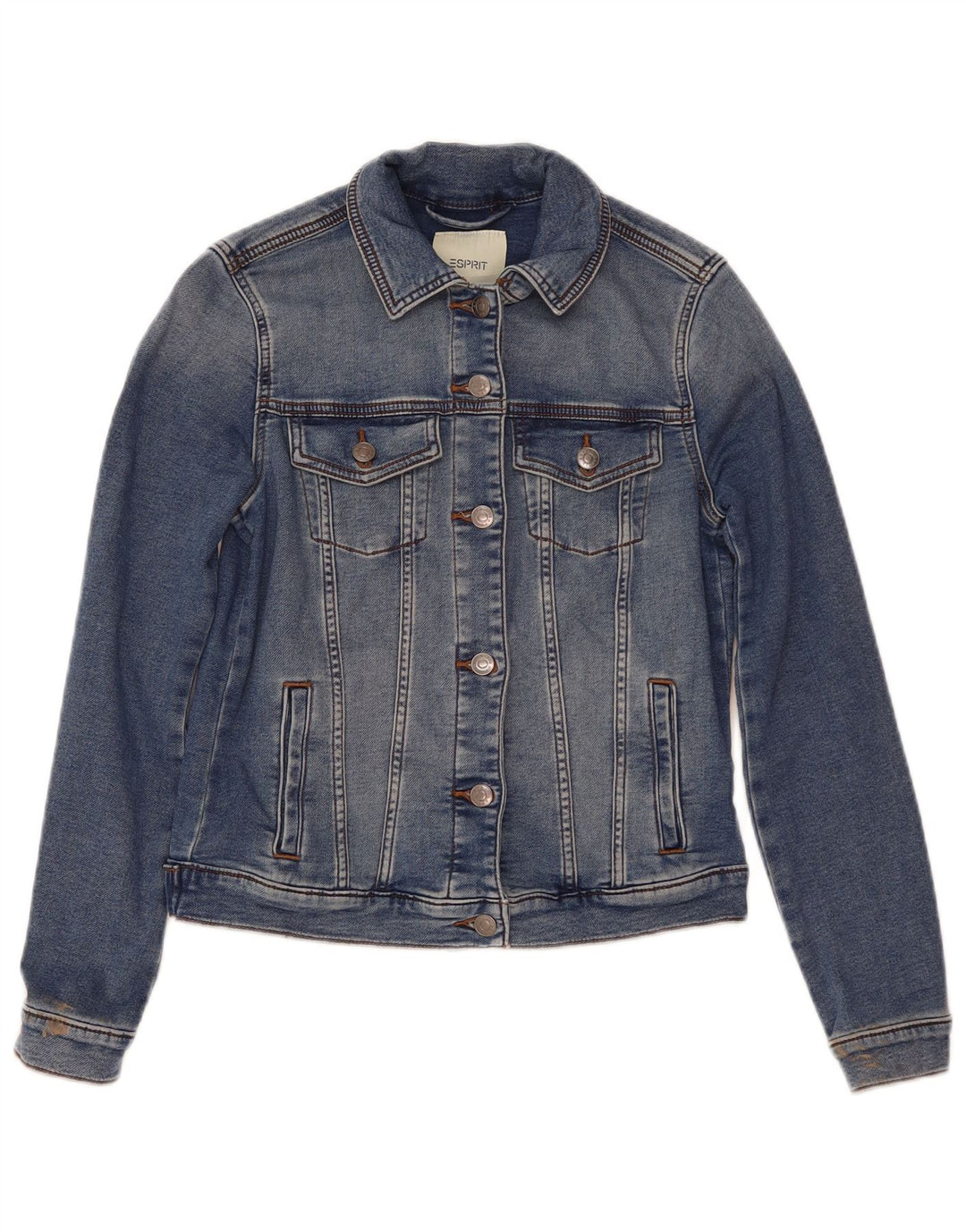Esprit Γυναικείο Τζιν Μπουφάν UK 10 Small Blue Cotton