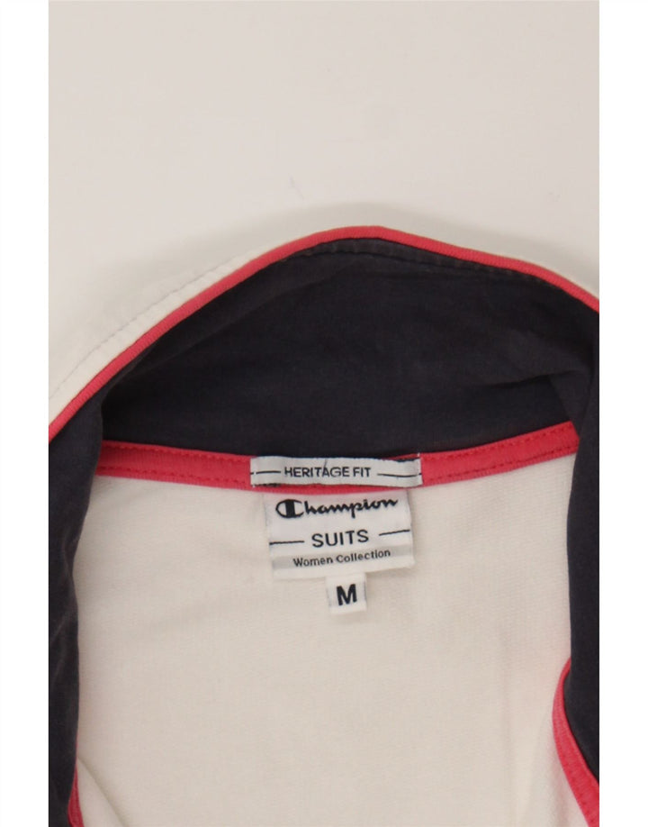 CHAMPION Womens Heritage Fit Tracksuit Top Jacket UK 14 Medium White Vintage Champion and Second-Hand Champion from Messina Hembry 