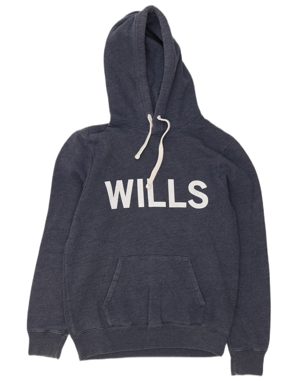 Jack Wills Ανδρικό γραφικό με κουκούλα, μεσαίο μπλε βαμβακερό