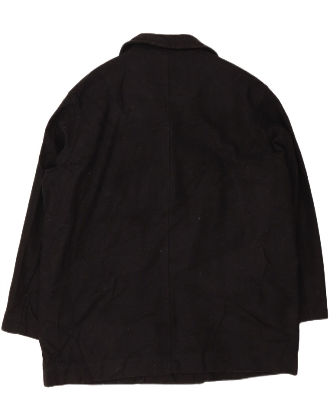 EDDIE BAUER Ανδρικό παλτό μπιζελιού UK 42 XL Μαύρο μαλλί