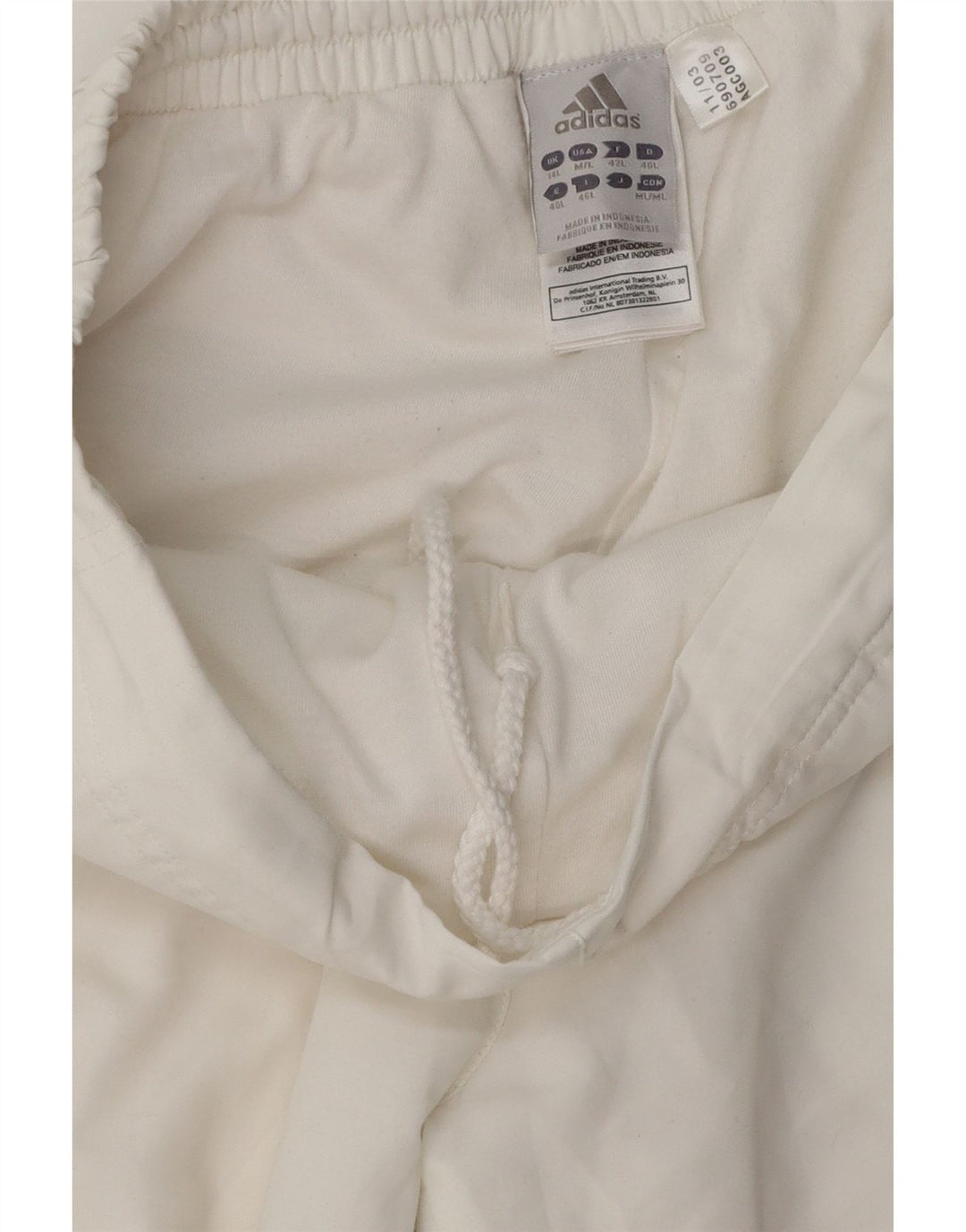 Γυναικεία αθλητική φόρμα Adidas Παντελόνι UK 14 Large White Polyester