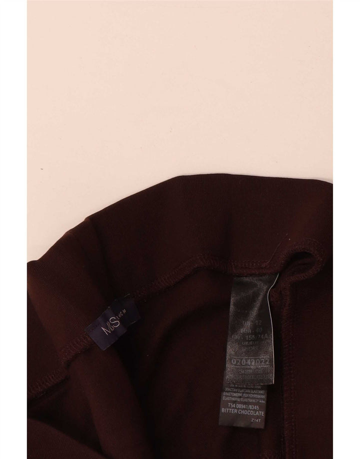 Marks & Spencer Γυναικεία Κολάν Crop UK 12 Μεσαία Καφέ Βισκόζη