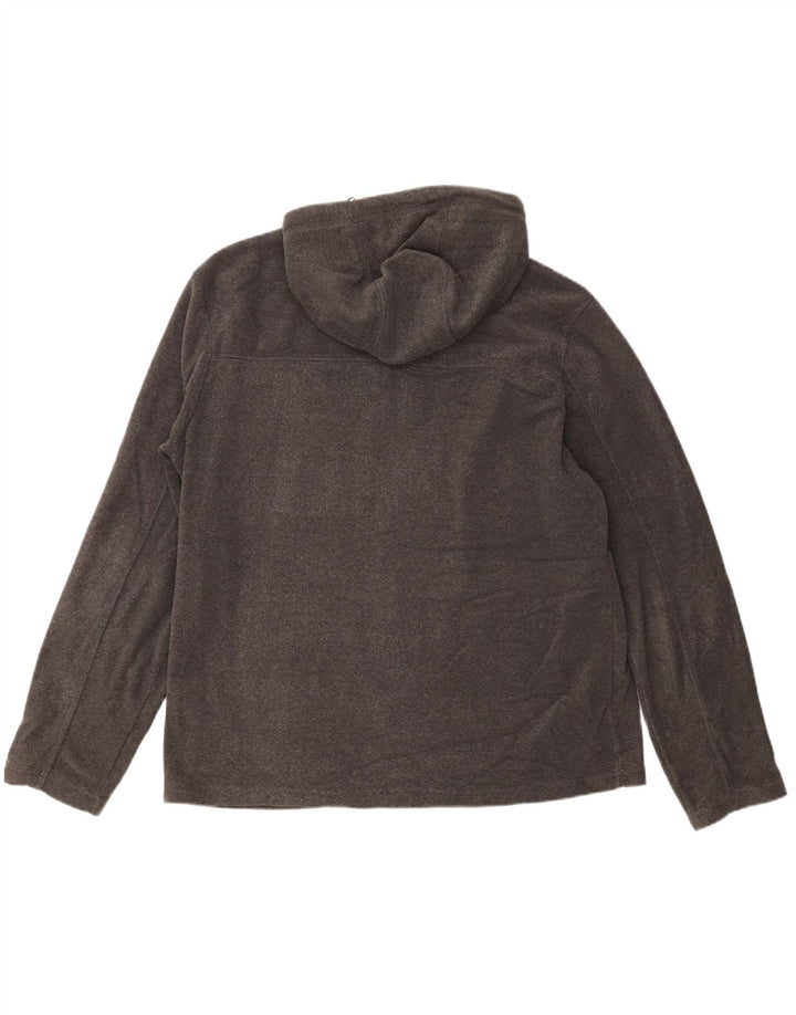 MOUNTAIN WAREHOUSE Ανδρικό πουλόβερ με κουκούλα με φερμουάρ μεγάλο γκρι πολυεστέρα