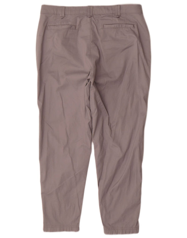 Lee Womens Riders Slim παντελόνι Chino US 12 Large W34 L27 Γκρι βαμβακερό