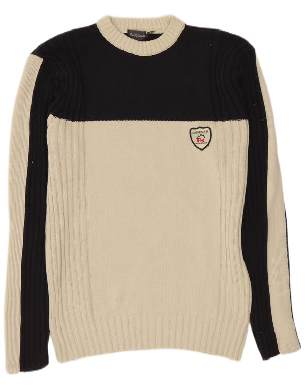 PORT LOUIS Ανδρικό πουλόβερ με λαιμόκοψη IT 56 XL Navy Blue Colorblock