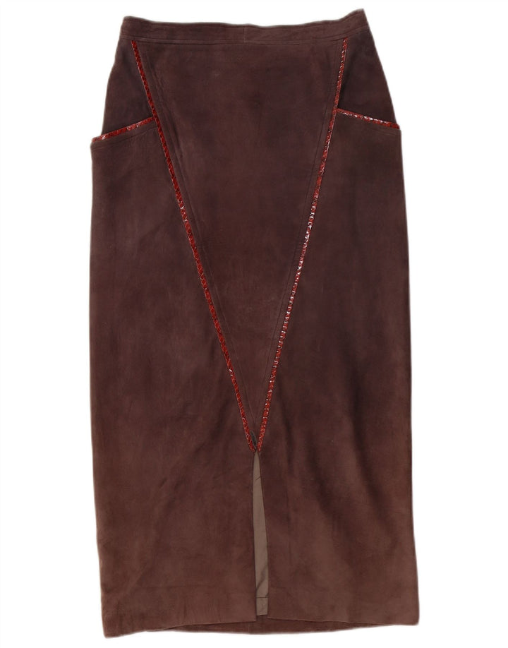 Vintage Γυναικεία Suede Φούστα Medium W28 Μωβ