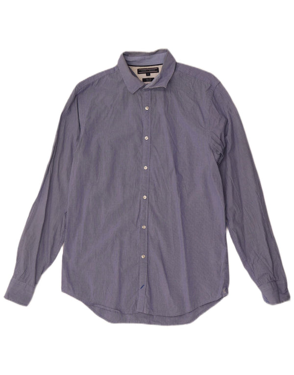 Ανδρικό πουκάμισο Tommy Hilfiger Slim Fit Medium Blue Gingham Cotton