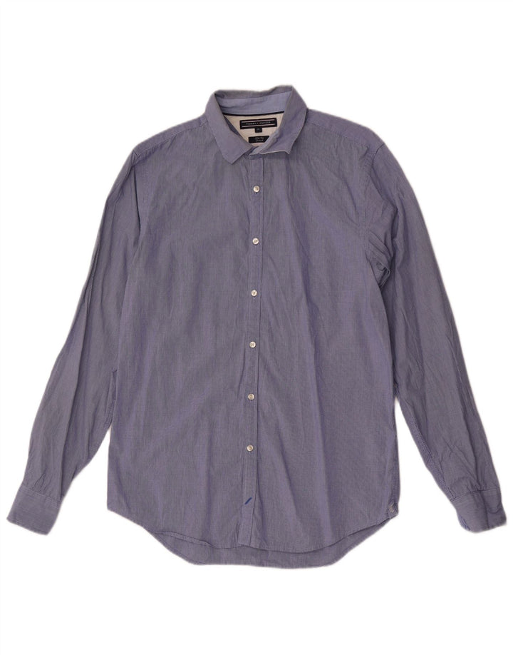 Ανδρικό πουκάμισο Tommy Hilfiger Slim Fit Medium Blue Gingham Cotton