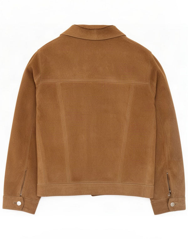 Vintage Ανδρικό Suede Jacket IT 46 Small Brown