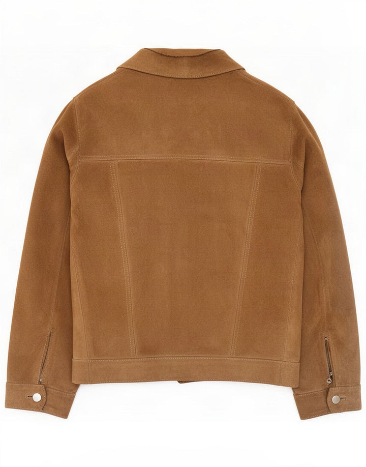 Vintage Ανδρικό Suede Jacket IT 46 Small Brown
