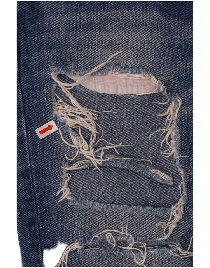 Zara γυναικεία στενόχωρα τζιν EU 34 2XS W24 L30 Blue Grunge