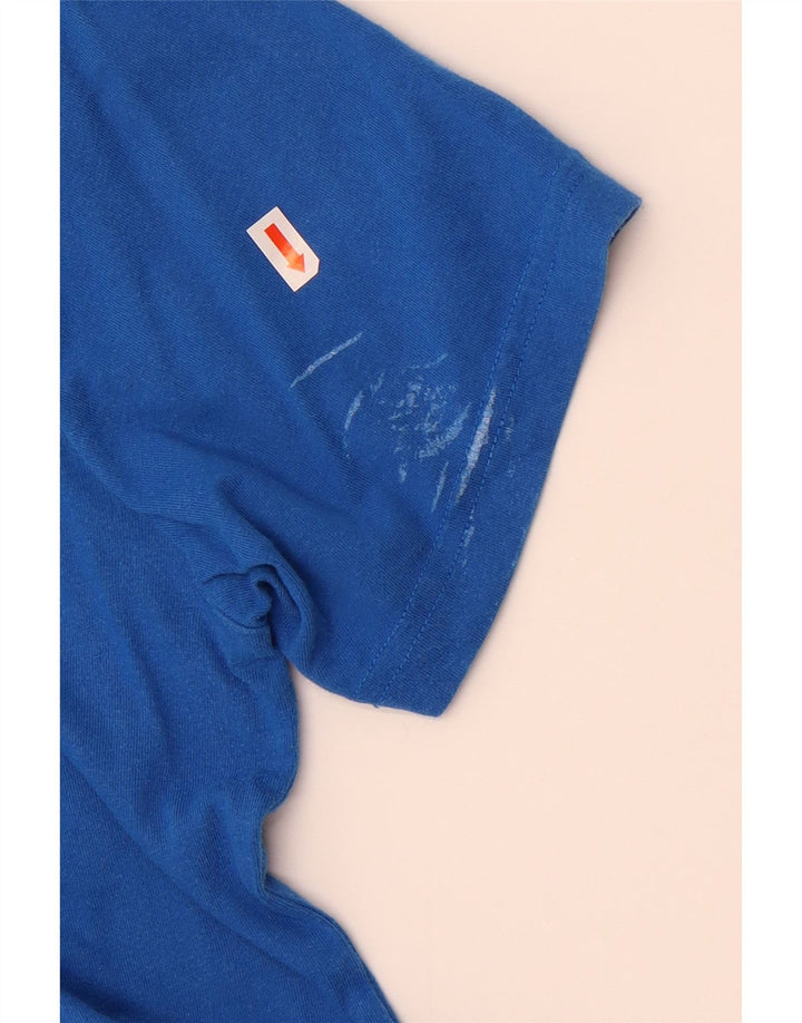 Jack Wills Ανδρικό T-Shirt Κλασική Εφαρμογή Μπλουζάκι από μεσαίο μπλε βαμβακερό