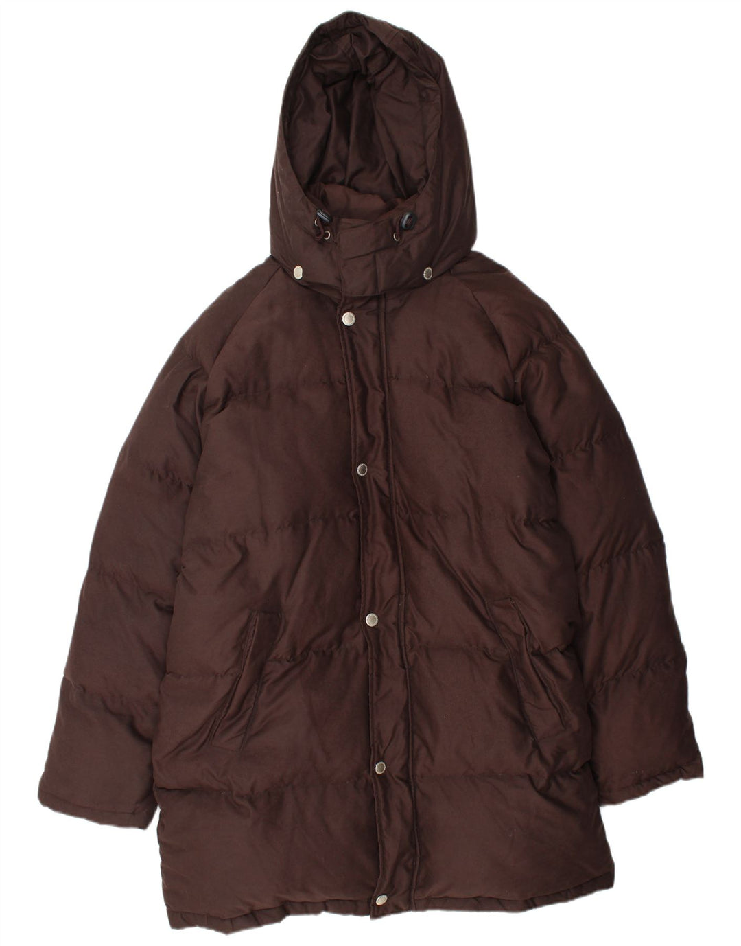 Sergio Tacchini Ανδρικό παλτό με κουκούλα UK 42 XL καφέ πολυεστέρας