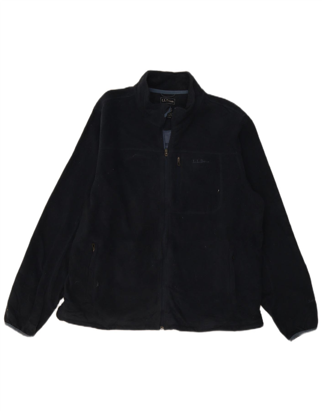 L.L.Bean Ανδρικό Fleece Jacket UK 40 Large Navy Blue Polyester
