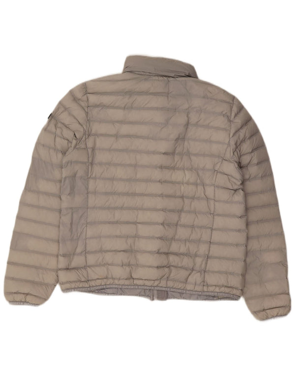 Superdry γυναικείο μπουφάν με κουκούλα UK 16 Large Grey Nylon