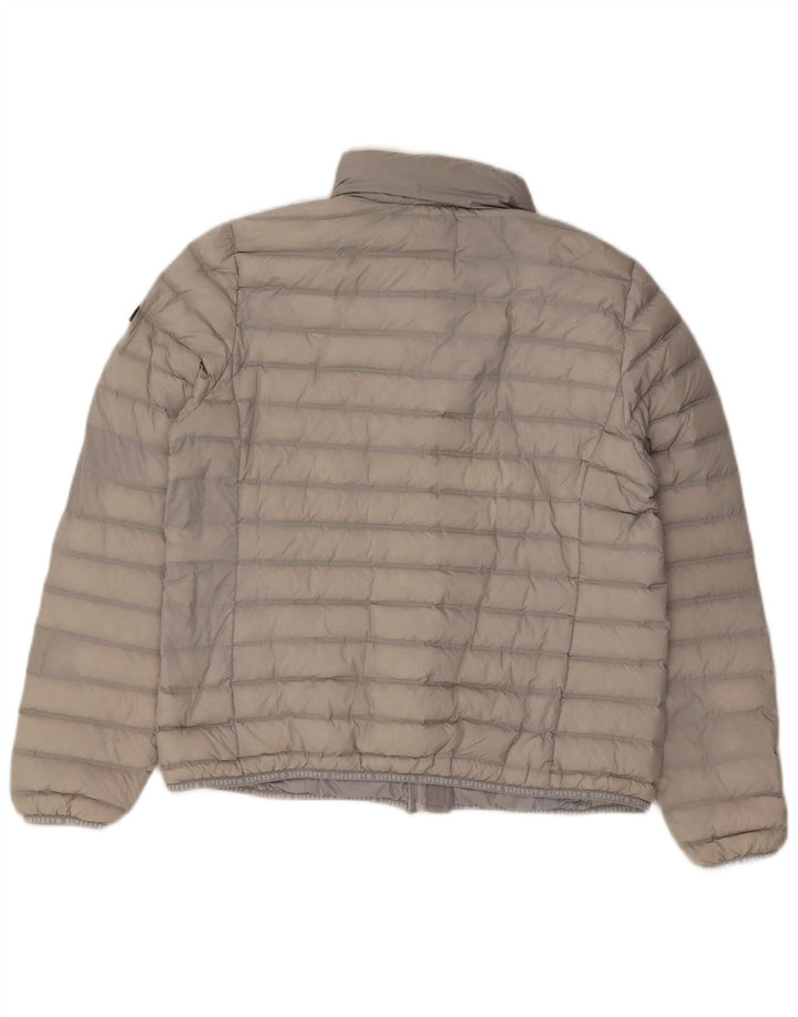 Superdry γυναικείο μπουφάν με κουκούλα UK 16 Large Grey Nylon