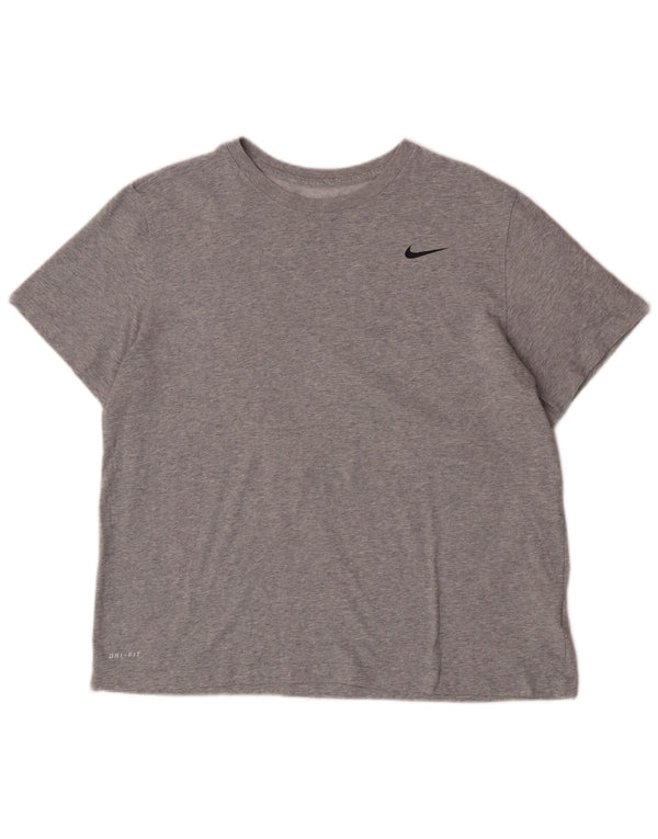 Ανδρικό μπλουζάκι Nike Dri Fit T-shirt XL, βαμβακερό γκρι