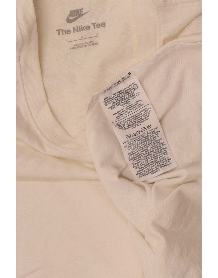Ανδρικό T-Shirt Nike, μεγάλο λευκό βαμβακερό