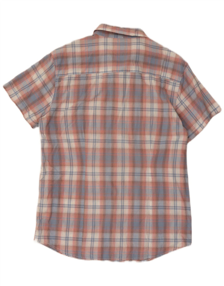 Ανδρικό κοντομάνικο Slim πουκάμισο Wrangler XL Μπλε βαμβακερό