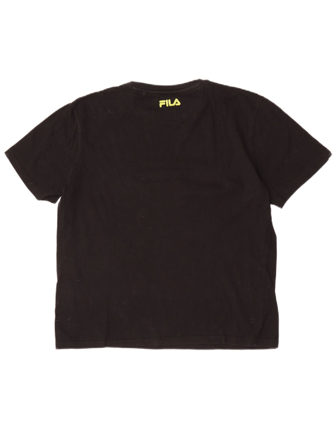 Ανδρικό γραφικό T-Shirt Fila Top Μεσαίο μαύρο βαμβακερό