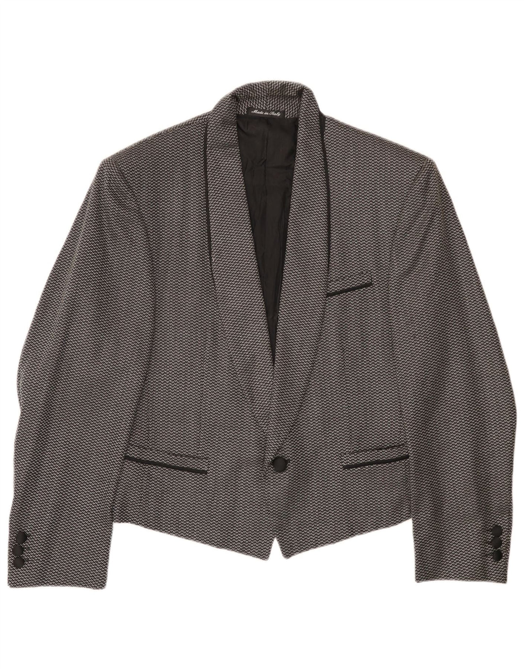 Pal Zileri Ανδρικό Μπουφάν 1 Κουμπί Blazer IT 44 XS Μαλλί με μαύρα στίγματα