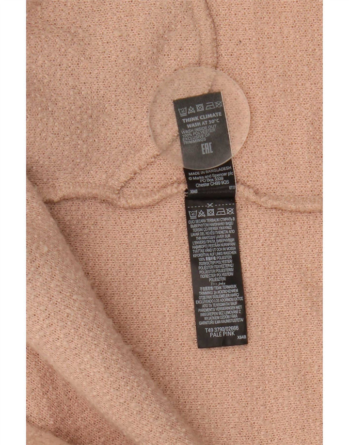Marks & Spencer Γυναικείο Ανοιχτό Παλτό UK 14 Μεγάλο Ροζ Πολυεστέρας