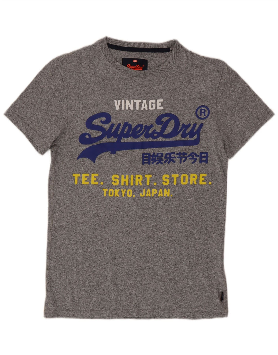 Ανδρικό γραφικό μπλουζάκι Superdry, βαμβακερό, μικρό γκρι