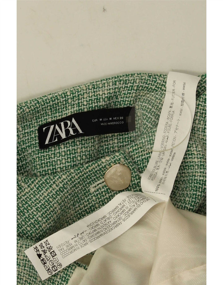 Zara Γυναικείο Μπλέιζερ Μπλέιζερ με 3 κουμπιά UK 14 Μεσαίο πράσινο οξικό