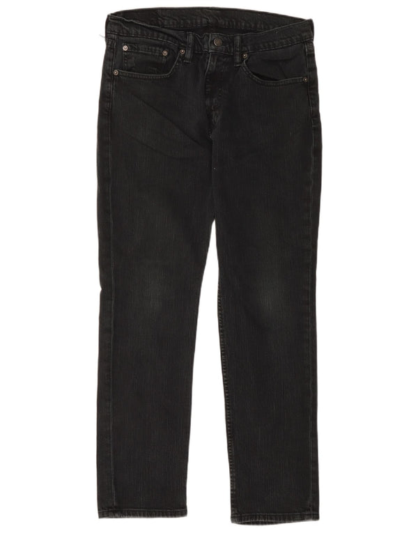 Ανδρικό τζιν ίσιο Levi's W34 L30 μαύρο βαμβακερό