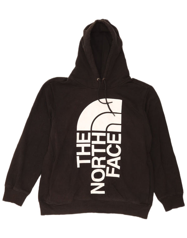 Ανδρικό γραφικό κουκούλα North Face, μεγάλο μαύρο βαμβακερό