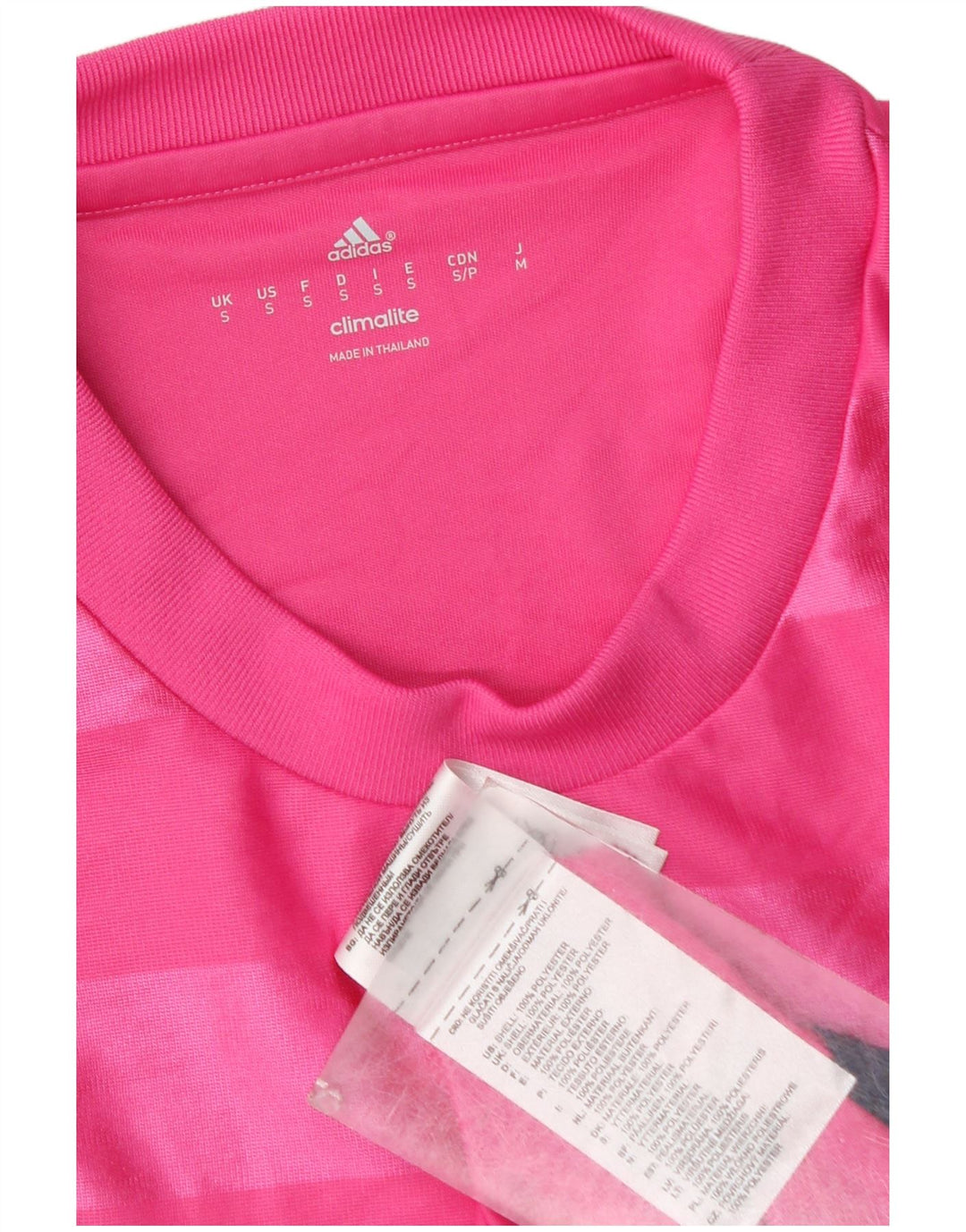 Adidas Ανδρικό T-Shirt Climalite Top Μικρό Ροζ Ριγέ Πολυεστέρας
