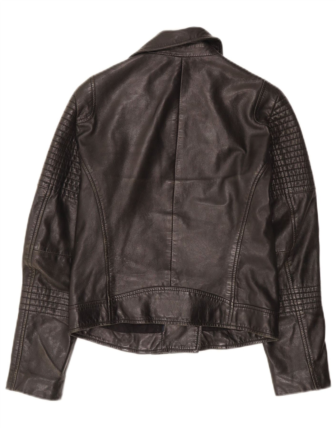 WHISTLES Γυναικείο Δερμάτινο Μπουφάν Biker UK 8 Small Black Leather