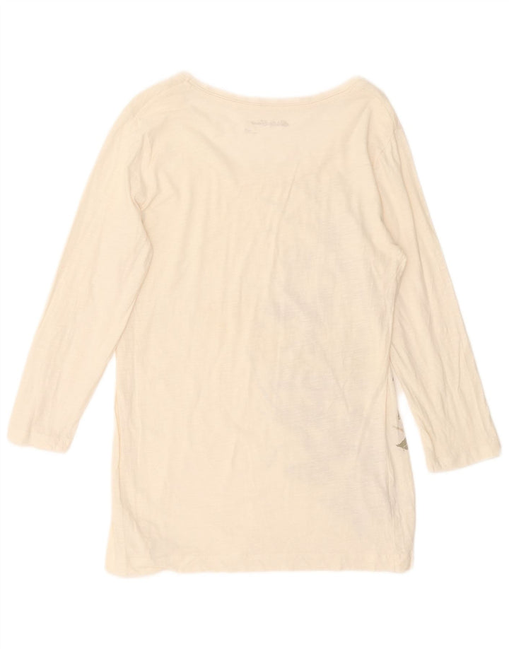 Eddie Bauer Γυναικείο Τοπ UK 12 Medium Off White Floral