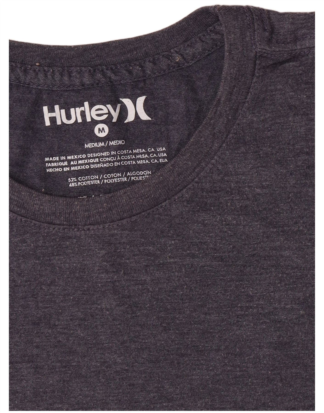 Ανδρικό T-Shirt Hurley Top από μεσαίο μπλε ναυτικό βαμβακερό